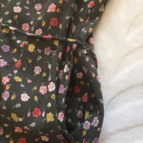 Gap Floral Dress Grey Sleeveless Size X-small Sundress - Picture 5 of 9